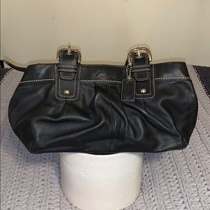 Coach black leather